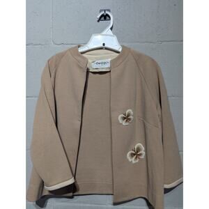 Knits By Camelon 100% Wool Women's Butterfly Vintage Cardigan Size Medium